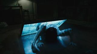 Samara emerges from a TV in Rings