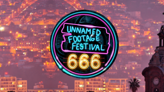 Unnamed Footage Festival 666 Logo over a photo of San Francisco