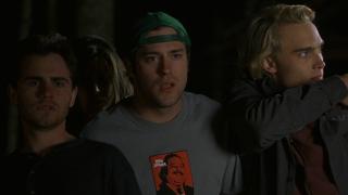 Rider Strong, James DeBello, and Joey Kern in "Cabin Fever"