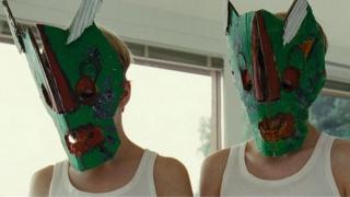 Elias and Lukas wear homemade masks in "Goodnight Mommy"